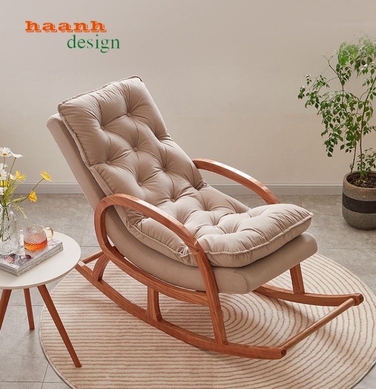 Ghế thư gãn gỗ gõ đỏ tự nhiên