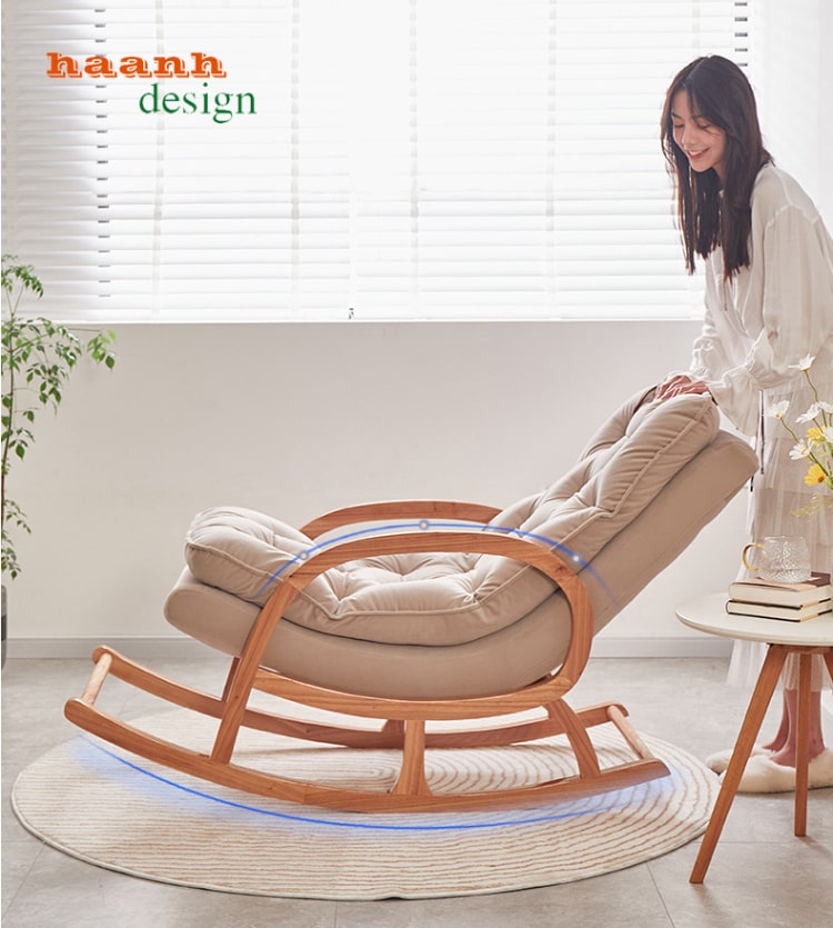 Ghế thư giãn gỗ gõ đỏ tự nhiên