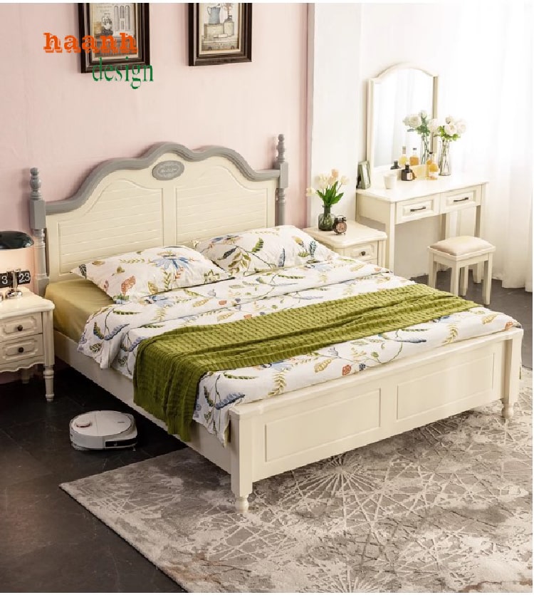 Giường Ngủ Trẻ Em Gỗ Tự Nhiên-Nuôi Dưỡng Ước Mơ Tuổi Thơ-GND 012