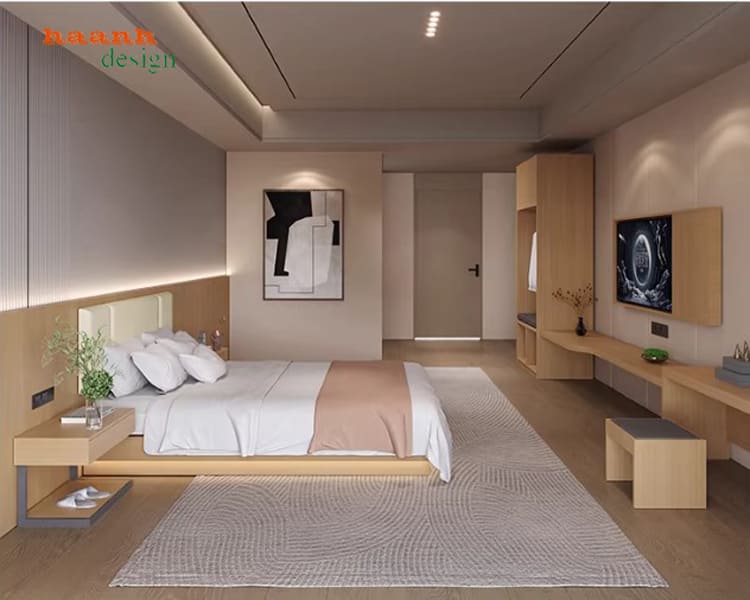 Giường khách sạn đẹp hiện đại cho phòng ngủ khách sạn cao cấp-GNN 010