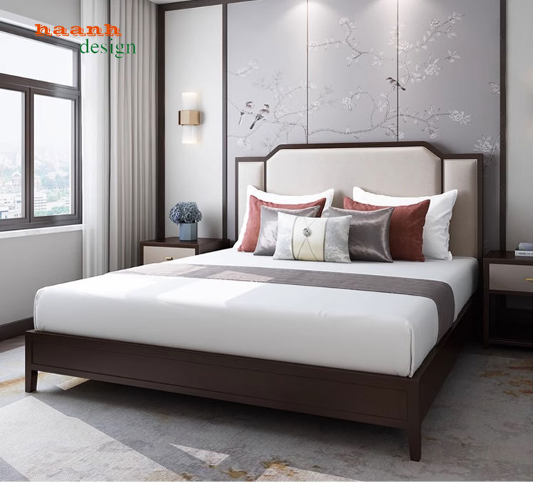 Giường ngủ khách sạn gỗ tự nhiên