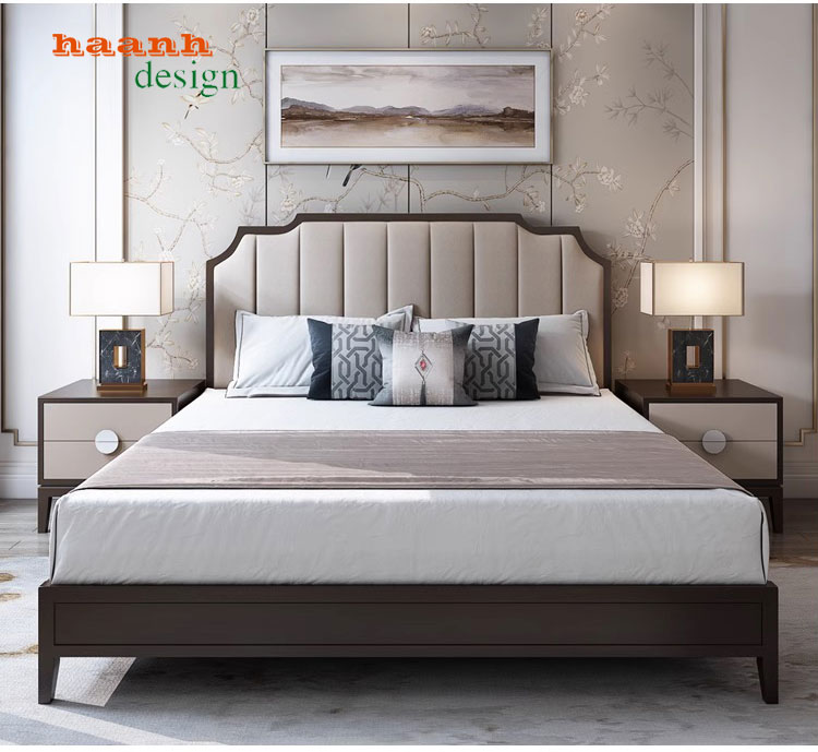 Giường ngủ khách sạn gỗ tự nhiên