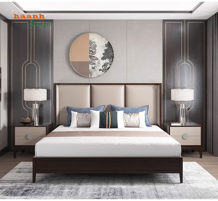 Giường ngủ khách sạn gỗ tự nhiên