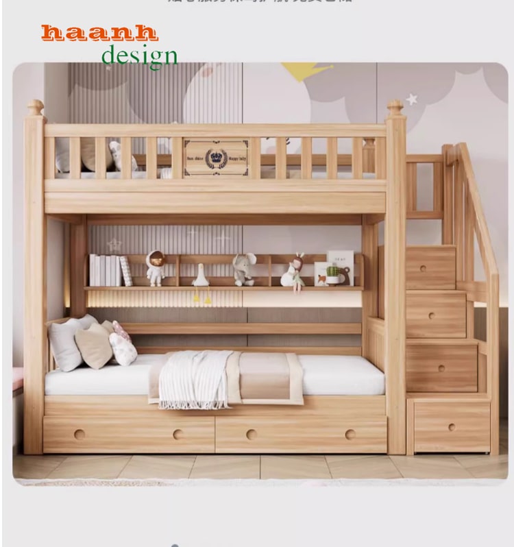 giường tầng gỗ trẻ em