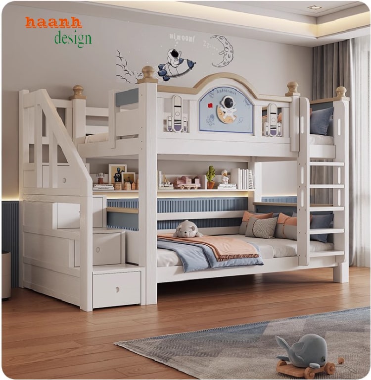 Top mẫu giường tầng cho bé trai, bé gái cao cấp nhất hiện nay-GTE 016