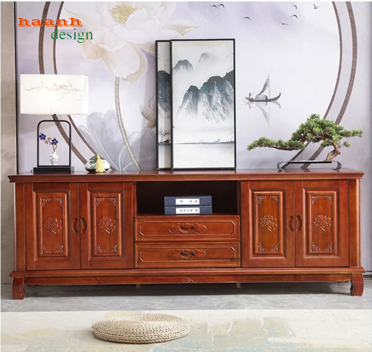 Kệ Tivi Giả Cổ Nhiều Ngăn Cho Phòng Khách - KTV 017