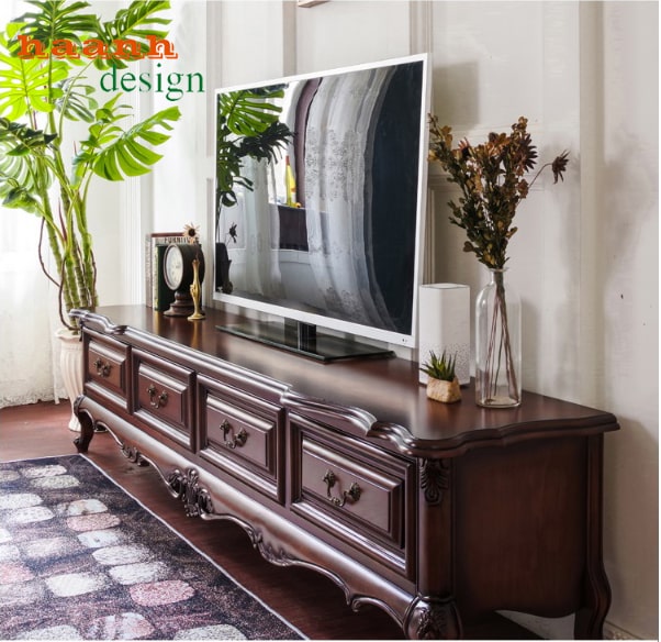 Kệ ti vi tân cổ điển phong cách châu âu