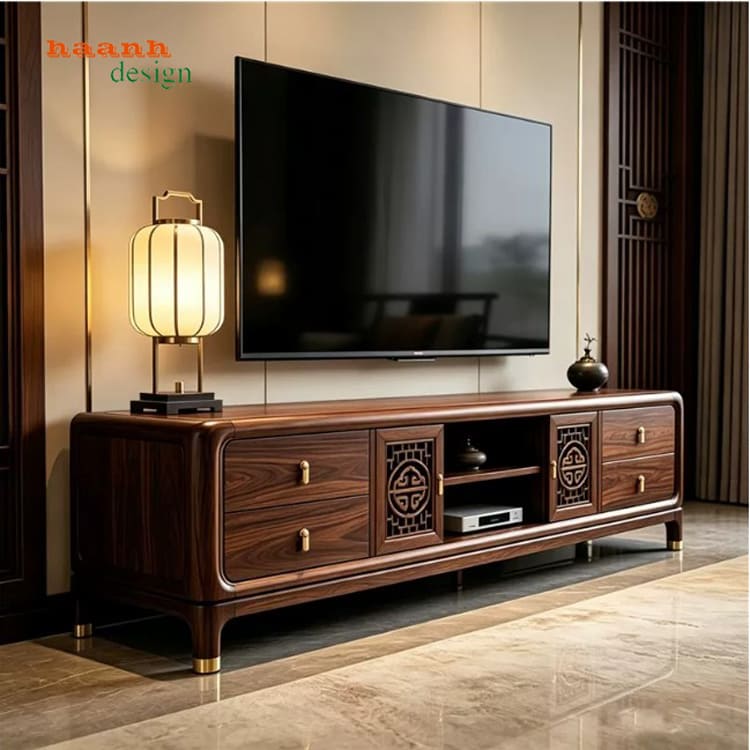 Mẫu Kệ Tivi Tân Cổ Điển Đẹp Sang Trọng Cho Phòng Khách-KTD 012