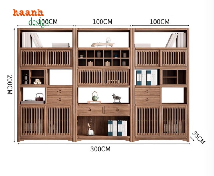 kệ gỗ trang trí phòng khách