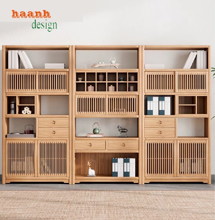 kệ gỗ trang trí phòng khách
