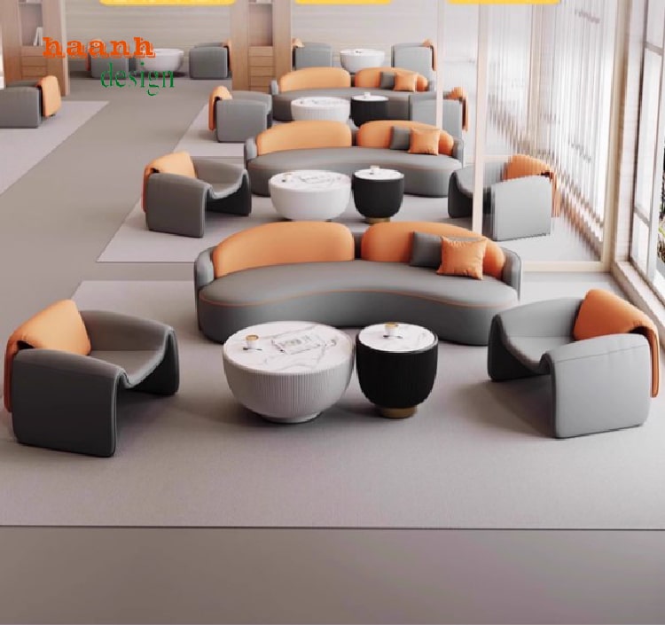 Sofa sảnh khách sạn vải nỉ, giả da Hàn Quốc cao cấp-SFK 006