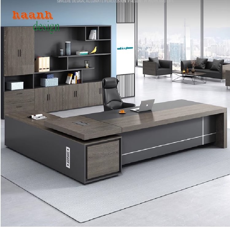 Thiết kế hiện đại cho bàn lãnh đạo gỗ công nghiệp-PGD 009