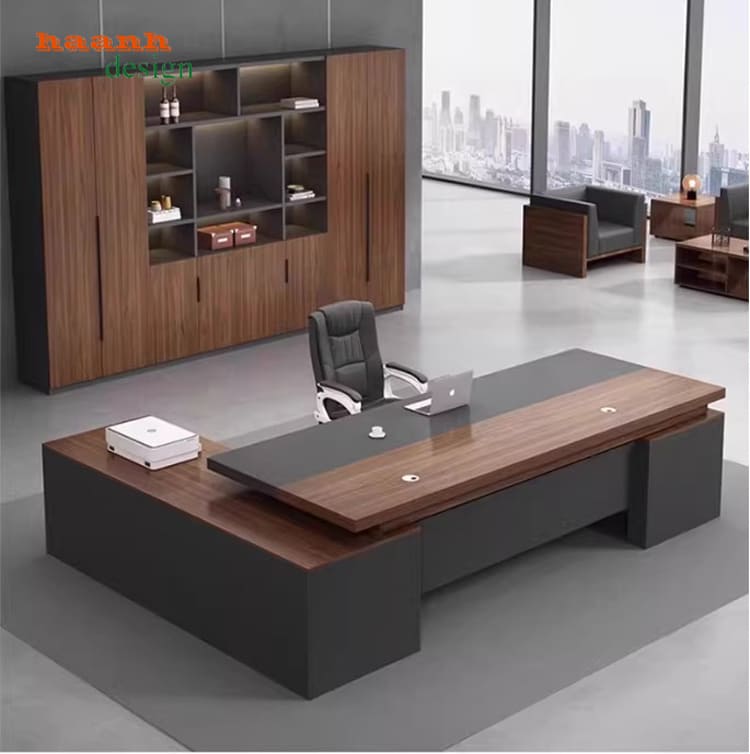Mẫu bàn giám đốc gỗ công nghiệp hiện đại được ưa chuộng nhất-PGD 017