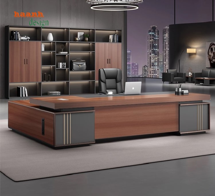 Bàn làm việc chủ tịch đẹp – Tạo chuyên nghiệp cho doanh nghiệp-PGD 014