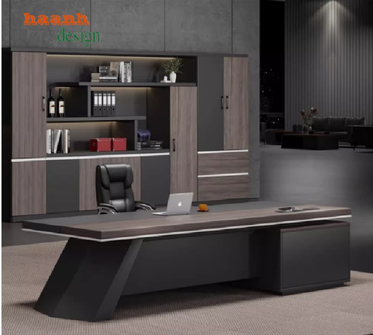 Bàn làm việc lãnh đạo thiết kế độc đáo, chất liệu cao cấp-PGD 013