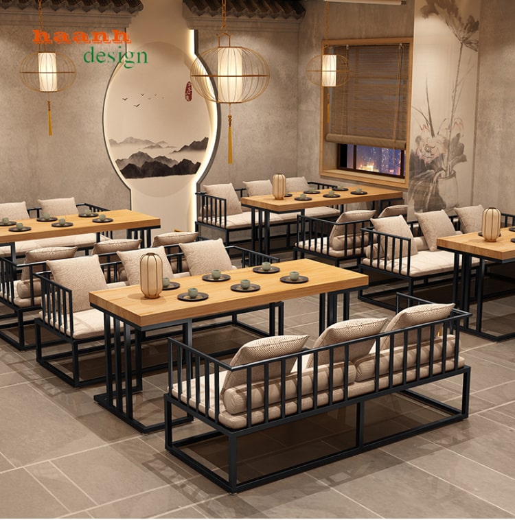 nội thất nh&agrave; h&agrave;ng sắt hiện đại cao cấp