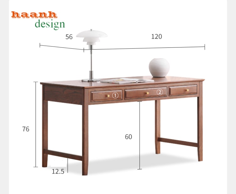 Phòng làm việc gỗ tự nhiên