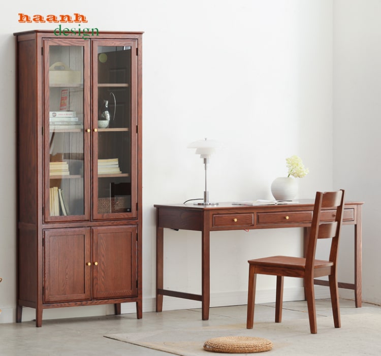 Phòng làm việc gỗ tự nhiên
