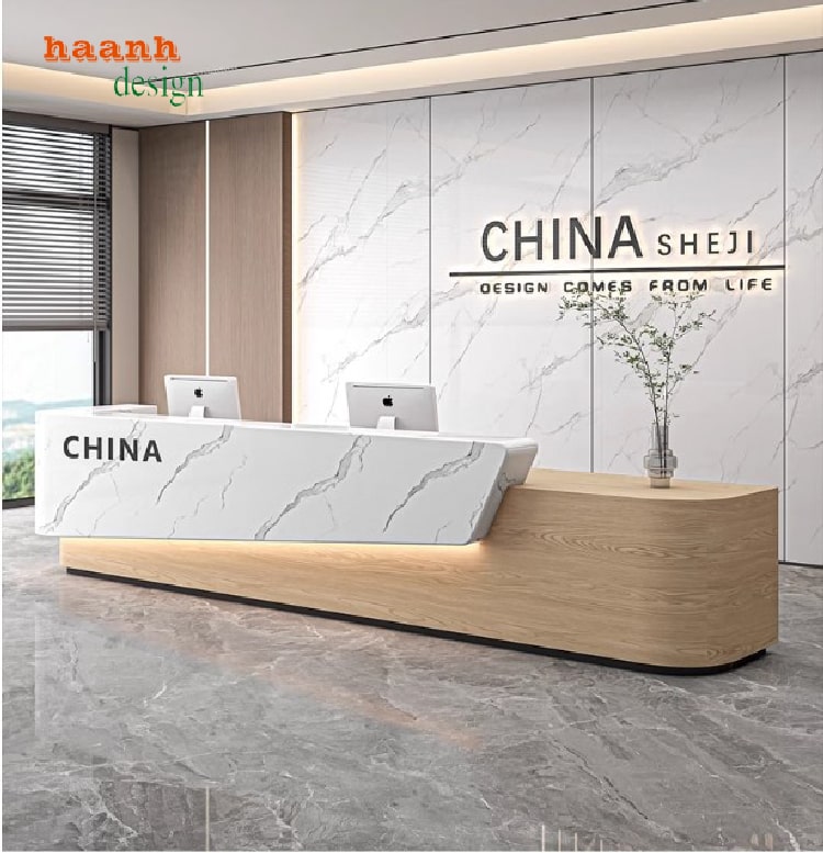 Quầy lễ tân khách sạn hiện đại – Thiết kế theo yêu cầu-QLK 016