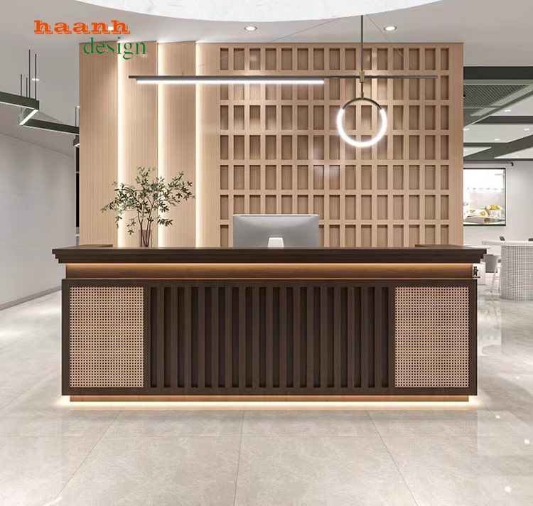 Quầy lễ tân văn phòng Sự lựa cho không gian làm việc hiện đại QLT 005