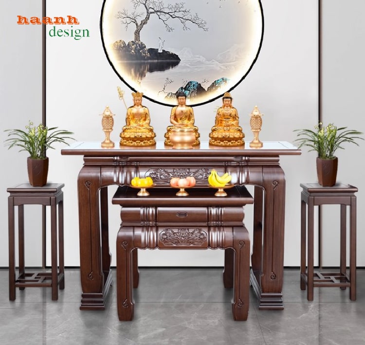Sập thờ gỗ gụ – lựa chọn hoàn hảo cho không gian thờ cúng-STG 007