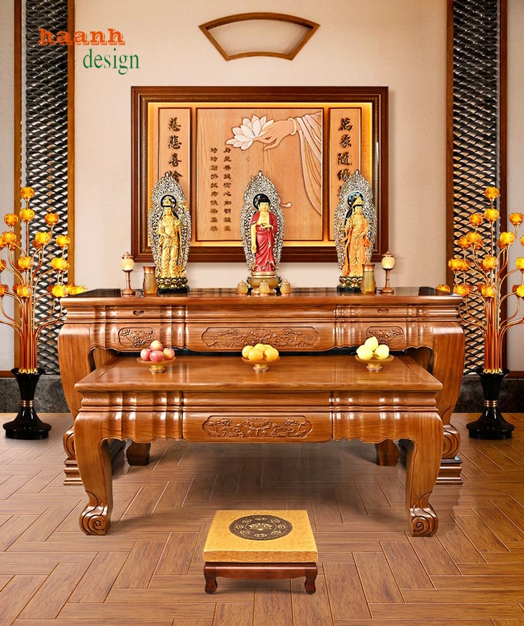 Lựa chọn sập thờ gỗ hương cho không gian thờ cúng-STG 005