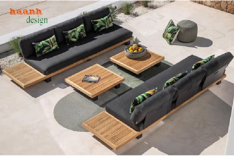 Bộ bàn ghế gỗ ngoài trời Teak – Vẻ đẹp bền bỉ theo năm tháng-SNT 015