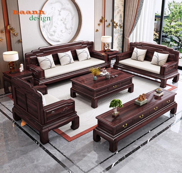 Sofa gỗ tự nhiên giả cổ