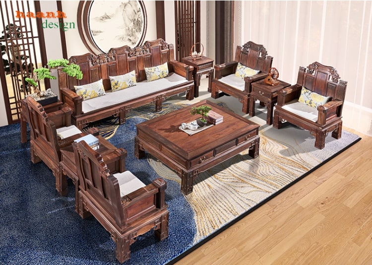 Sofa gỗ tự nhiên giả cổ