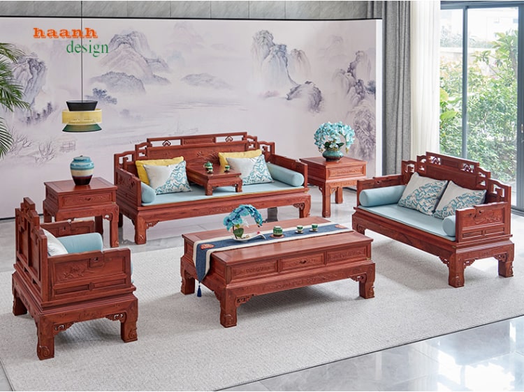Sofa gỗ tự nhiên giả cổ