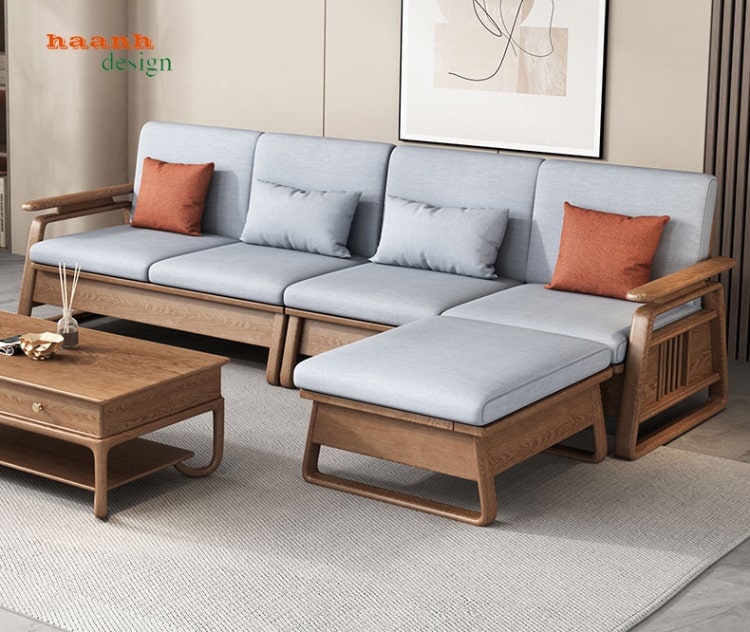 Sofa ph&ograve;ng kh&aacute;ch gỗ tự nhi&ecirc;n 