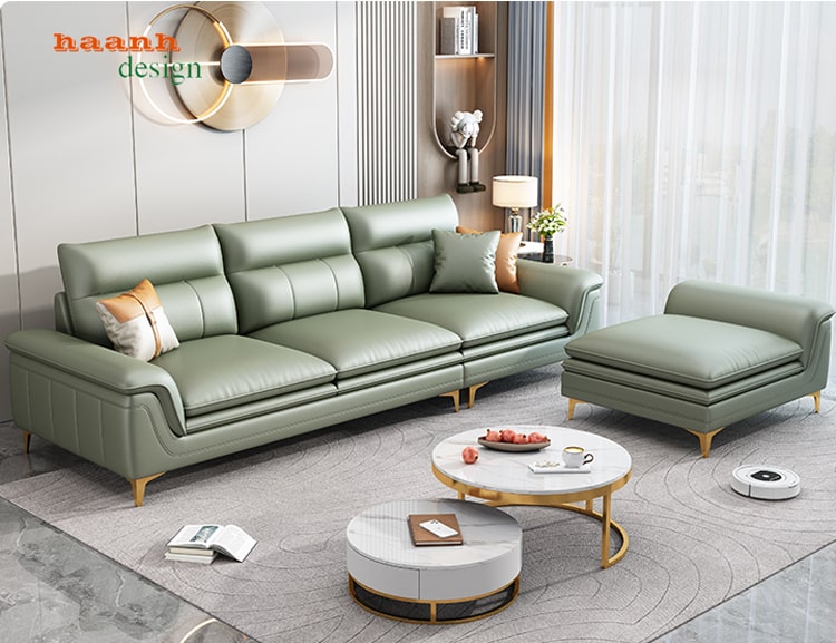 Sofa giả da phòng khách hiện đại