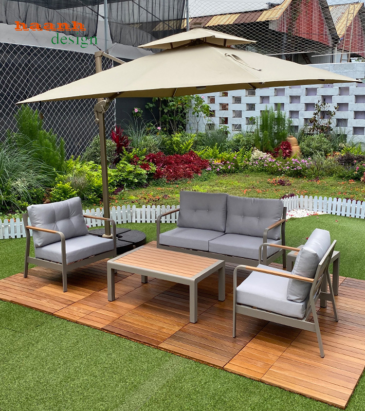 Sofa sắt ngoài trời, sân vườn