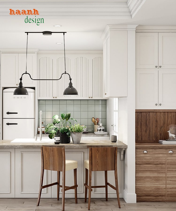tủ bếp gỗ công nghiệp
