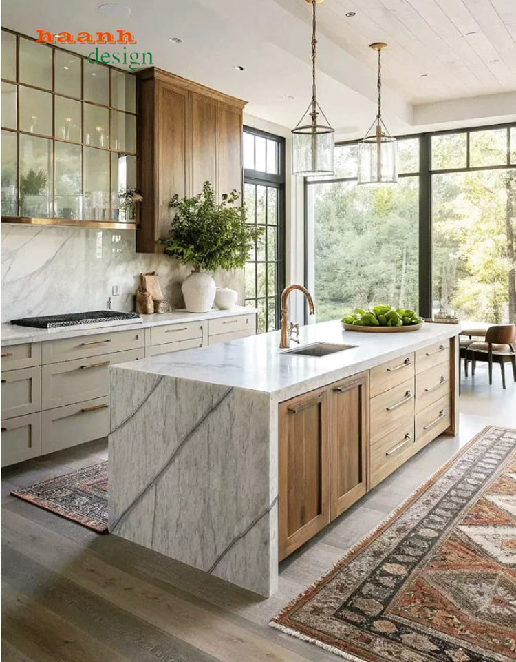 Tủ bếp gỗ tự nhi&ecirc;n