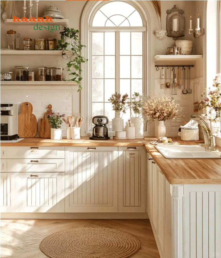 Tủ bếp gỗ tự nhi&ecirc;n