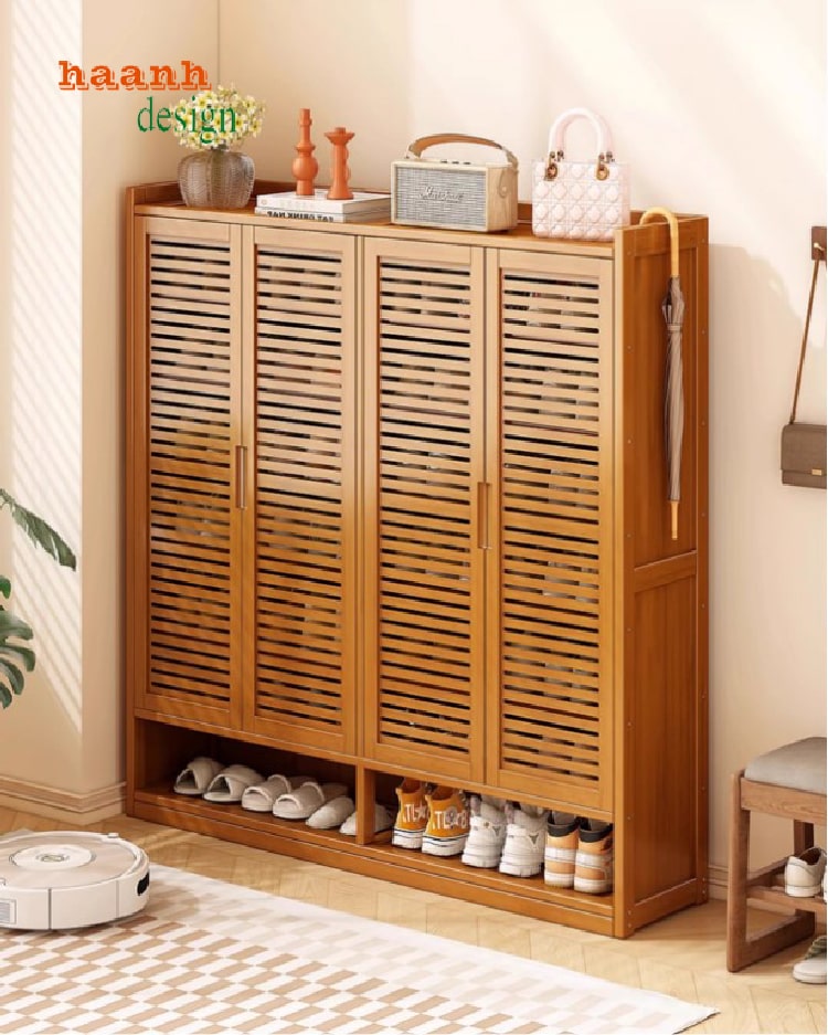 Tủ giày gỗ tự nhiên hiện đại, bền đẹp cho mọi không gian-TGH 008