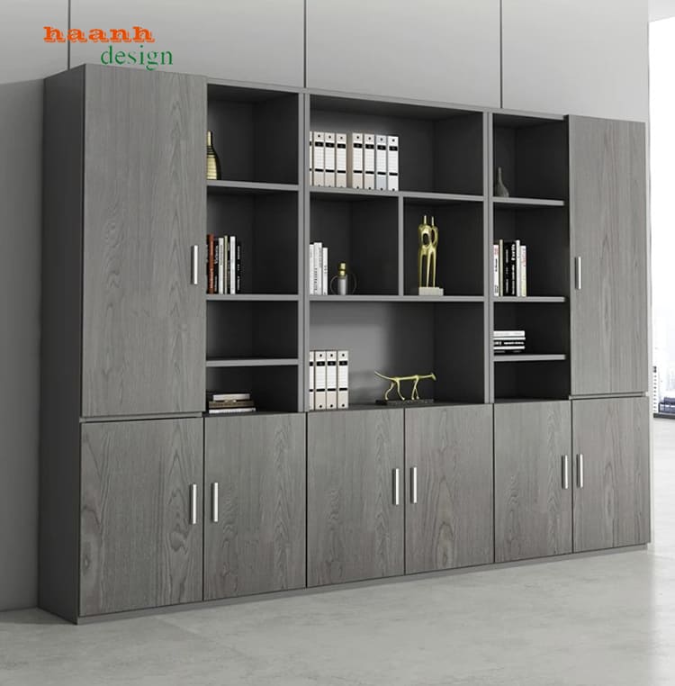 Tủ hồ sơ gỗ công nghiệp nhiều khoang cho văn phòng - THS 006