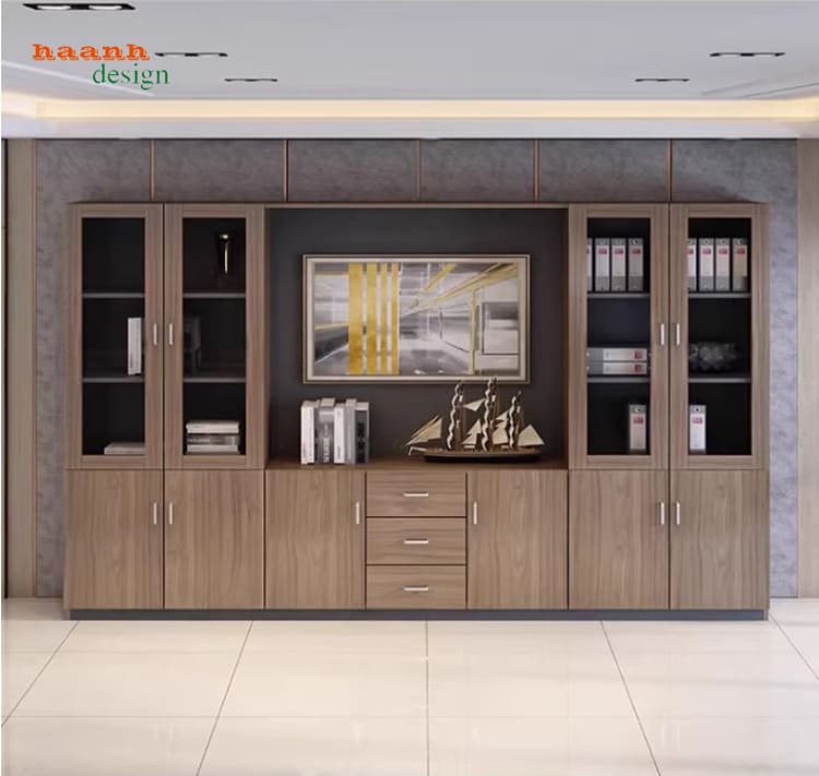 Tủ đựng hồ sơ thiết kế hiện đại cho phòng lãnh đạo-THS 004