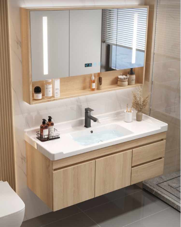 Tủ lavabo gỗ công nghiệp 