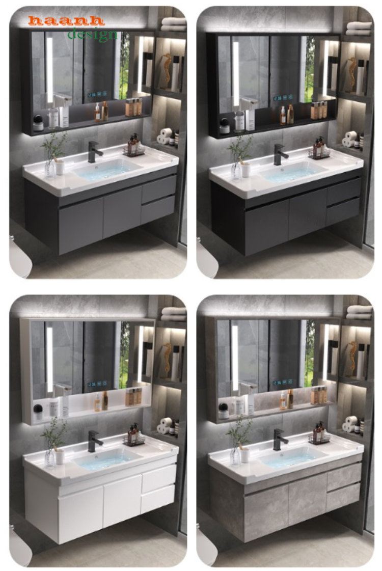 Tủ lavabo gỗ công nghiệp 