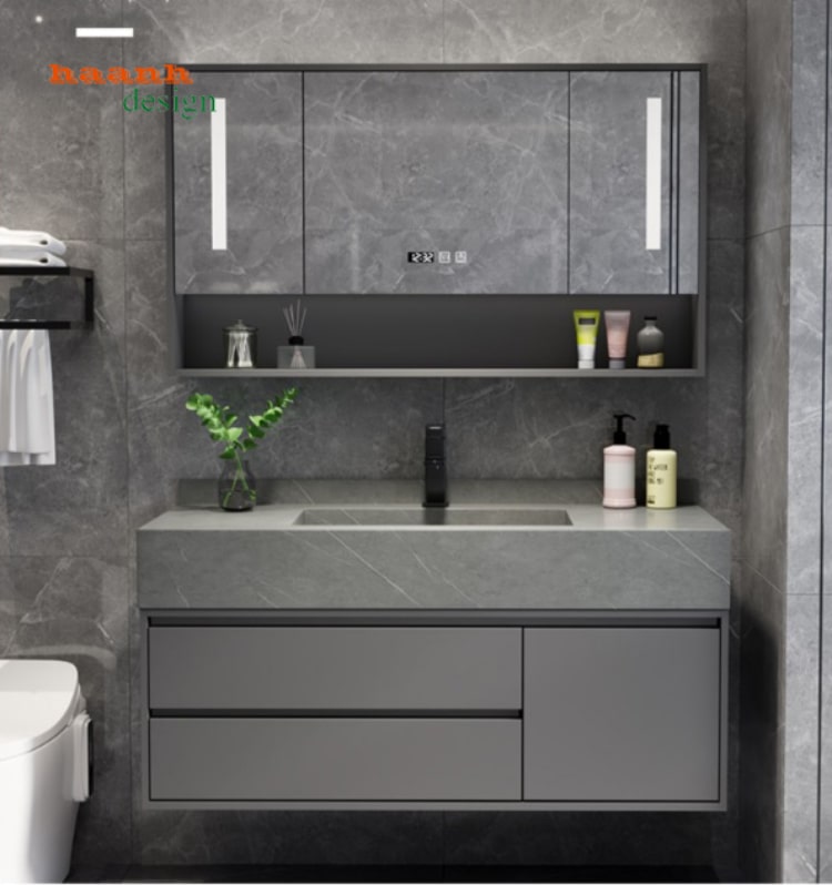 Tủ phòng tắm gỗ công nghiệp hiện đại TLV 002