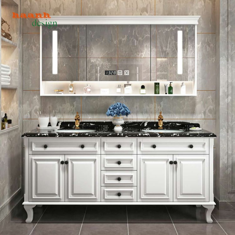 Tủ lavabo gỗ tự nhiên