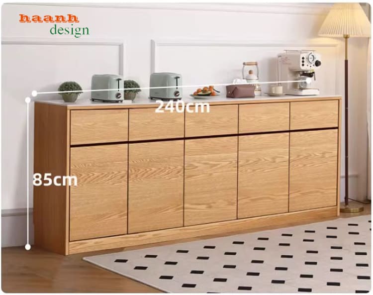 Tủ lưu trữ phòng bếp gỗ công nghiệp đẹp hiện đại 2026-TDN 003
