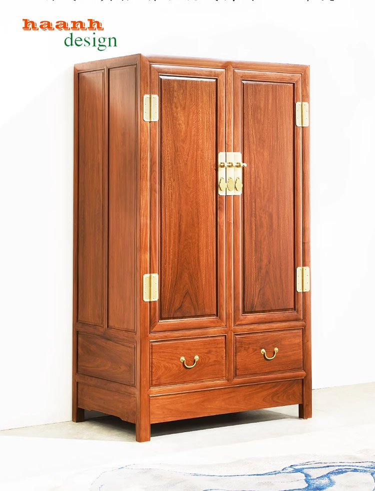 Tủ áo đời minh gỗ tự nhiên phong cách Á Đông TAG 001