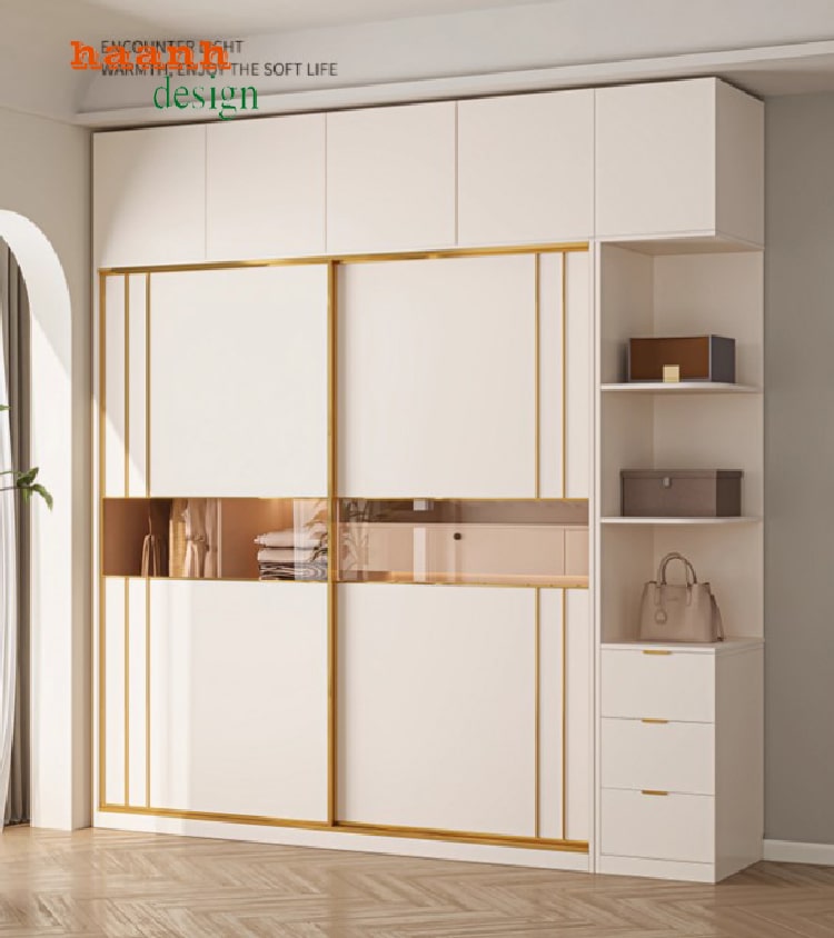 Tiện lợi với tủ áo gỗ công nghiệp cánh lùa hiện đại-TAH 010