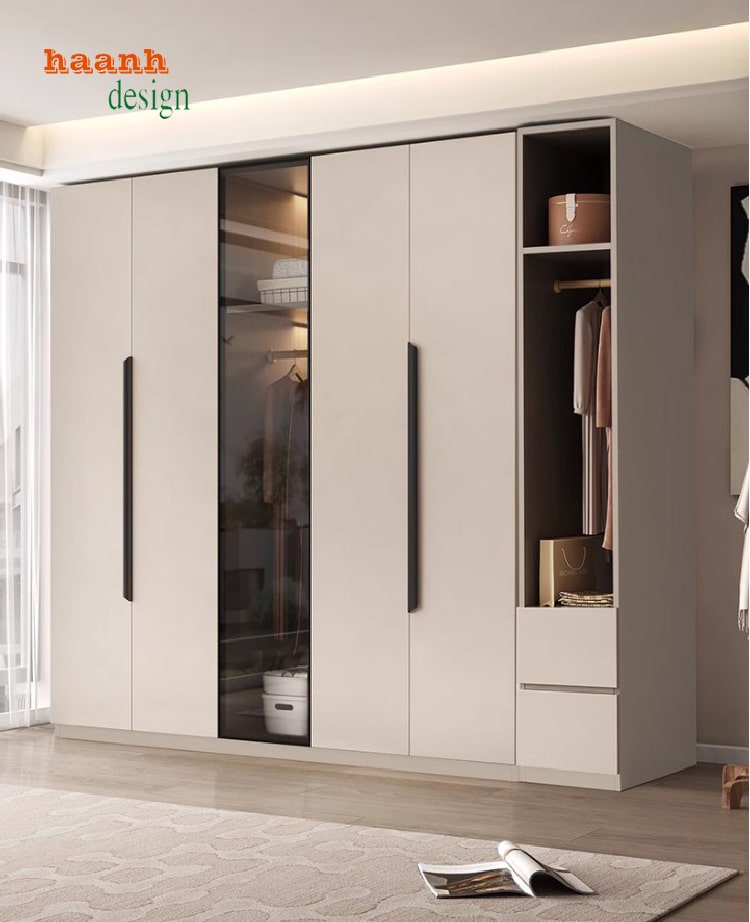Tủ áo gỗ công nghiệp cánh lùa - Giải pháp lưu trữ hoàn hảo-TAH 008
