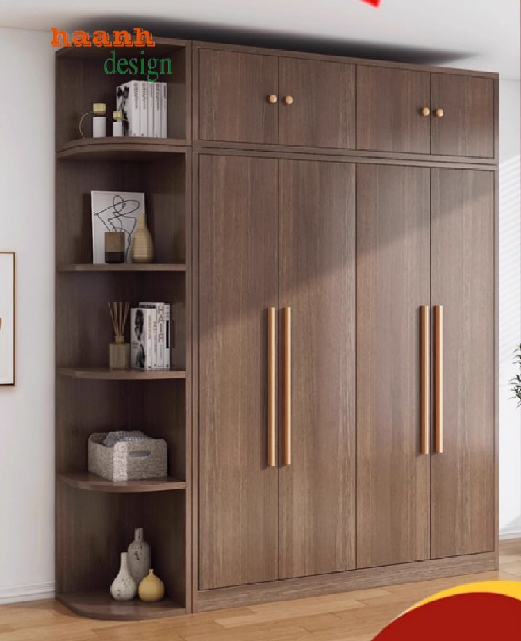 Tủ quần áo gỗ công nghiệp Melamine chống ẩm – Bền đẹp, thẩm mỹ-TAH 014