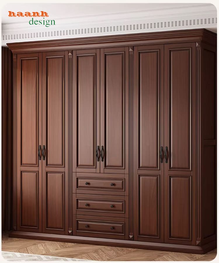 Mẫu tủ quần áo đẹp hiện đại cho phòng ngủ gia đình-TAH 011