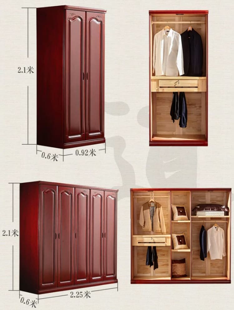 Tủ quần &aacute;o đẹp gỗ tự nhi&ecirc;n cao cấp